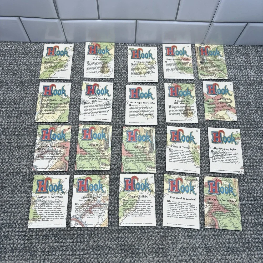 Topps‎ 1991 Hook Movie Complete 99 Set W 11 Stickers Robin Williams Peter Pan